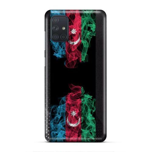 Samsung Galaxy M51 Uyumlu Kılıf Azarbaijan (5) Koruma Kabı Azeri Bayrak İllustre