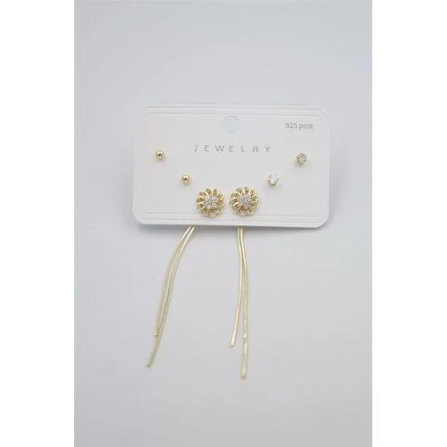 Çoklu Set Küpe - Altın