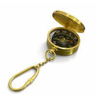 Pirinç Kaptan Pusulası Tasarım Anahtarlık