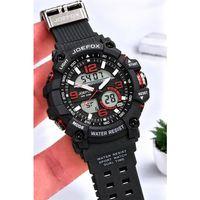 Joefox Digital Ve Analog 2 Yıl Garantili Kronmetre+Takvim+Alarm+Aydınlatma Erkek Kol Saati JOE.S4