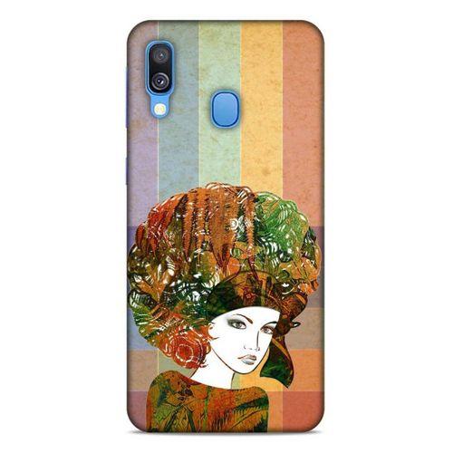Lopard Samsung Galaxy A40 Uyumlu Kılıf Sürreal Yüzler ♀ (33) Hybrid Kılıf Baskılı