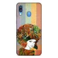 Lopard Samsung Galaxy A40 Uyumlu Kılıf Sürreal Yüzler ♀ (33) Hybrid Kılıf Baskılı