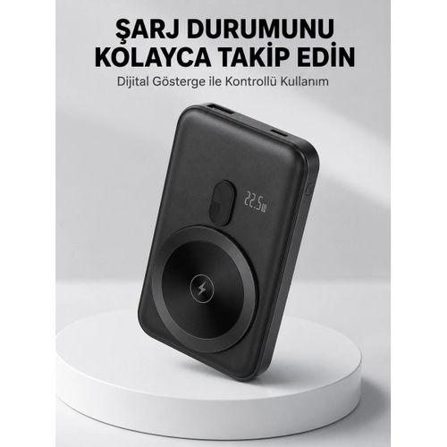Lcd Ekranlı Kablosuz Powerbank Type C Ve Usb Çıkışlı Yeni Nesil