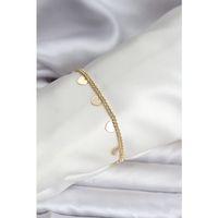 14K Gold Renk Kaplama Kalpli Model CM Kadın Bileklik