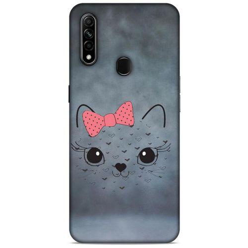 Lopard Oppo A31 Uyumlu Kılıf Kediler (13) Silikon Kap Papyonlu