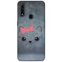 Lopard Oppo A31 Uyumlu Kılıf Kediler (13) Silikon Kap Papyonlu