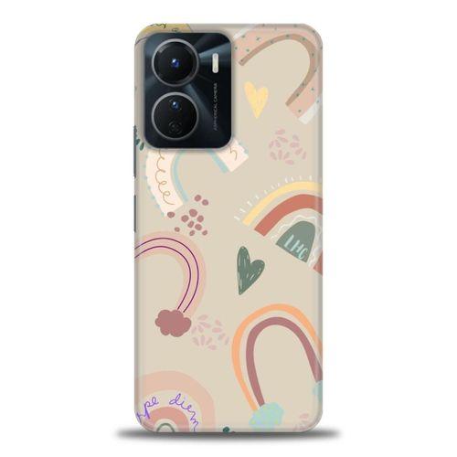 Tecno Spark 9 Pro Kılıf HD Baskılı Kılıf - Kahve Gökkuşağı + Tam Ekran Koruyucu