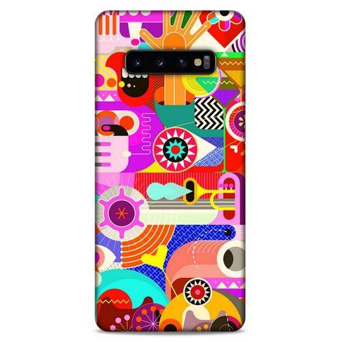 Lopard Samsung Galaxy S10 Plus Uyumlu Kılıf Soyut Sanat (19) Baskılı Kılıfları