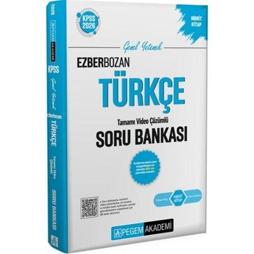 2026 KPSS Genel Yetenek Genel Kültür Ezberbozan Türkçe Tamamı Video Çözümlü Soru Bankası Pegem Yayınları