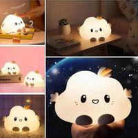 Bulut Tasarımlı Renk Değiştirebilen Dokunmatik Gece Lambası