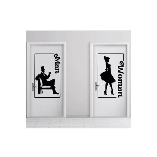 Man-women Tuvalet-wc Kapı Sticker