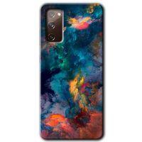 MRCİLETİSİM Samsung Galaxy S20 FE Kılıf Baskılı Kapak - Color Storm +Tam Kaplayan Mat Seramik