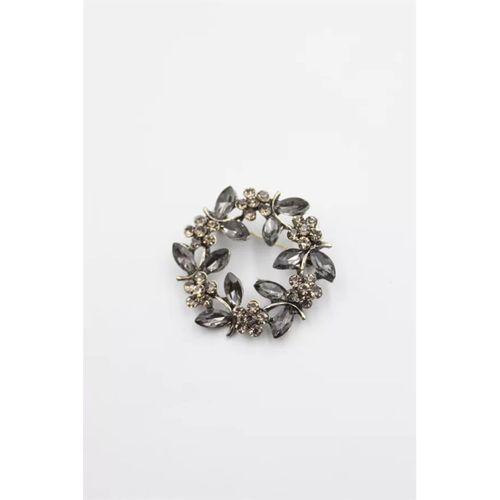 Çiçek Broş - Siyah