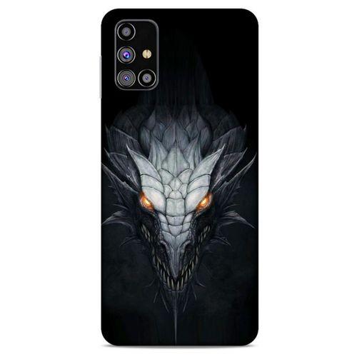 Samsung Galaxy M31s Kılıf Dragons (13) Silikon Kap Gri Ejderha