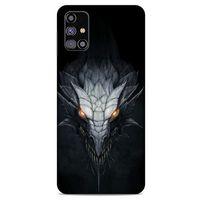 Samsung Galaxy M31s Kılıf Dragons (13) Silikon Kap Gri Ejderha