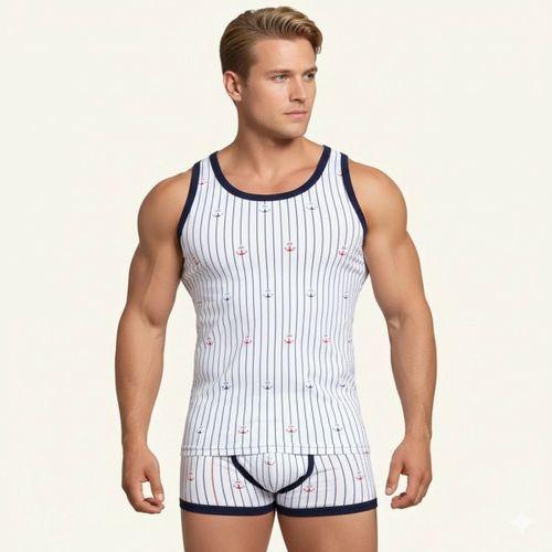 Berrak Erkek  Çapa Ve Çizgi Baskı Rambo Atlet 1041