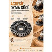 115mm Ahşap Oyma ve Şekillendirme Diski Spiral Uyumlu Taşlama Törpüsü 723512