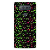 Lopard LG K61 Uyumlu Kılıf PiXel (25) Antişok Kapak Yeşil Pembe