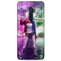Oppo Reno 2 Uyumlu Kılıf Harley Quinn (30) Silicone Case Koyu kahverengi