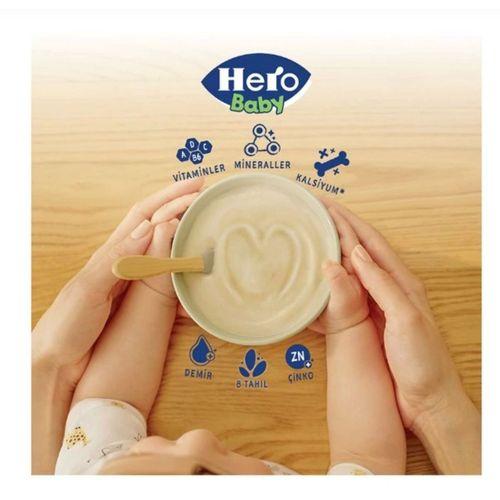 Çocuk Eğitici Gelişim Hero Baby Sütlü 8 Tahıllı Peynirli Pekmezli Kaşık Mama 200 Gr