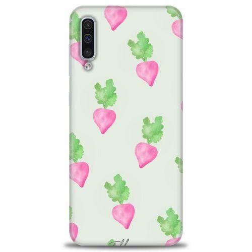 Samsung Galaxy A50S Kılıf HD Baskılı Kılıf - Pembe Havuçlar + Tam Ekran Koruyucu