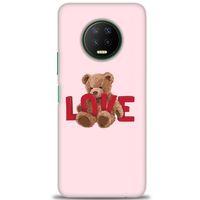 Infinix Note 7 Kılıf HD Baskılı Kılıf - Love Bear + Tam Ekran Koruyucu