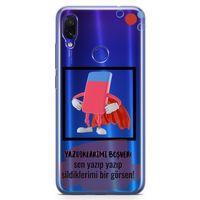 Xiaomi Redmi Note 7 Pro Kılıf Yazdıklarımı Boşver Arka Kapak Koruma Desenli Full Koruyucu