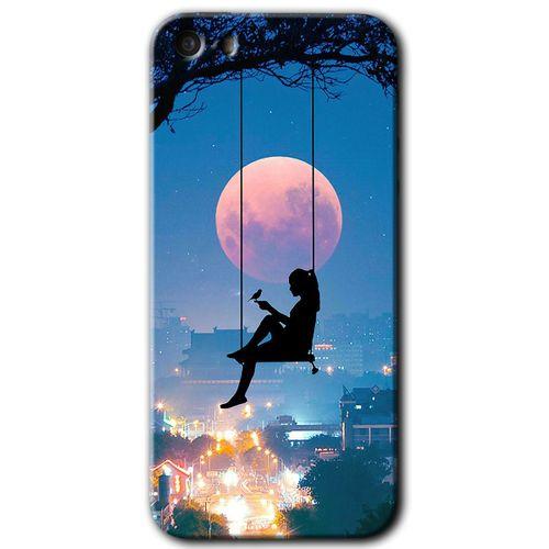 Potkal Hediye Fabrikası iPhone 5s Kılıf HD Desen Baskılı Arka Kapak - Yalnız Kadın
