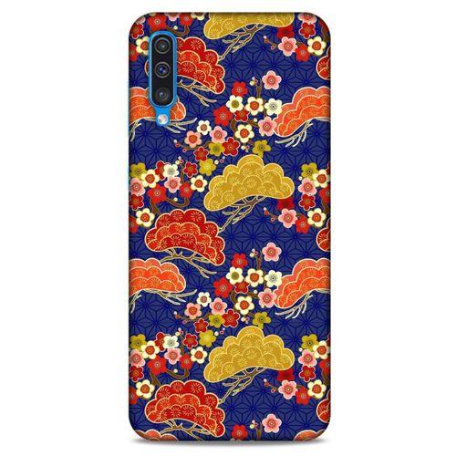 Samsung Galaxy A50 Kılıf Japonya (50) Shockproof Kılıf Renkli Çiçekler