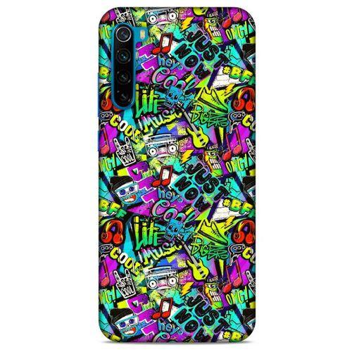 Graffitix (9) Desenli Silikon Kapak Xiaomi Redmi Note 8T Kılıf