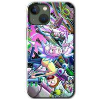 MRCİLETİSİM iPhone 13 Kılıf HD Desen Baskılı Arka Kapak + Mat Kobra Cam - Graffiti Çizgi Film