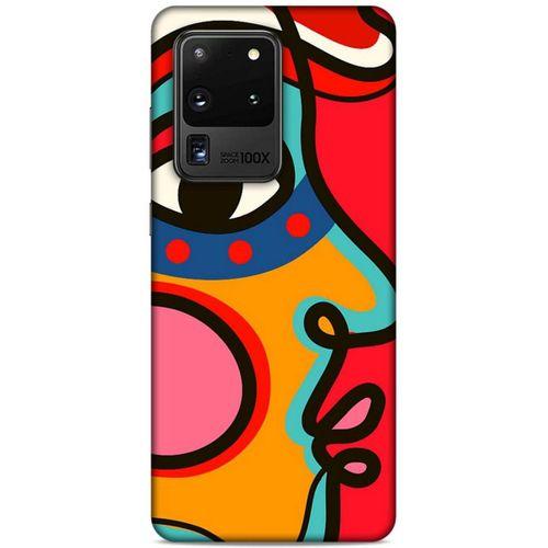 Lopard Samsung Galaxy S20 Ultra Uyumlu Kılıf Soyut Sanat (9) Baskılı Kılıf
