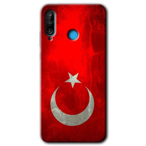 Huawei P30 Lite Kılıf HD Desen Baskılı Arka Kapak - Albayrak