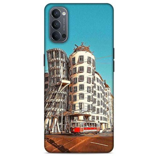 Oppo Reno 4 Kılıf Dünya Mimarisi (35) Fit Design Kılıf The Dancing House Çekya