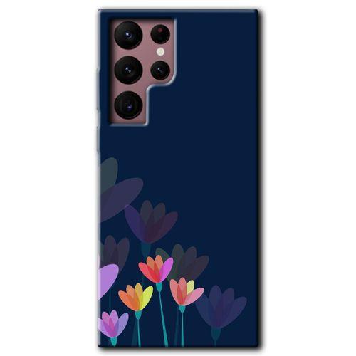 Potkal Hediye Fabrikası Samsung Galaxy S22 Ultra Kılıf HD Desen Baskılı Arka Kapak - Çizim Çiçekleri