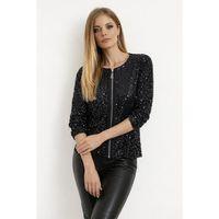 Kadın Uzun Kollu önü Fermuarlı Kısa Pulpayet Ceket