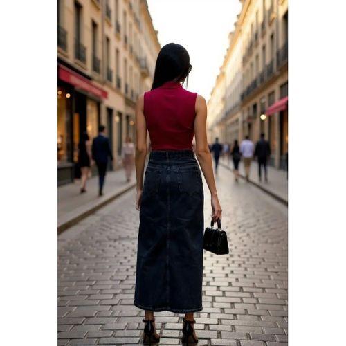 Kadın Bordo Modern Fit Kolsuz Balıkçı Yaka Basic Bluz