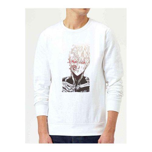 Anime One Punch Man Baskılı Beyaz Erkek Sweatshirt