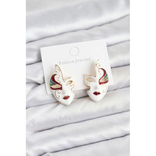 Pirinç Maske Model Kadın Küpe