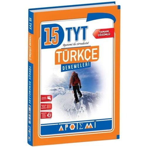 TYT Türkçe Tamamı Çözümlü 15 li Denemeleri Apotemi Yayınları