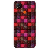Xiaomi Redmi 9C Kılıf Patchwork (22) Tam Koruma Kılıfı Fuşya Bordo