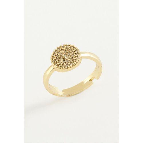 Yuvarlak Taşlı Metal Yüzük