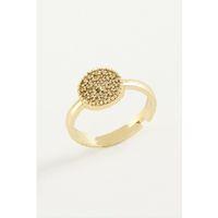 Yuvarlak Taşlı Metal Yüzük