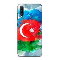 Samsung Galaxy A70s Uyumlu Kılıf Azarbaijan (15) Antişok Kılıf Bayrak İllustre