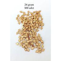 Oya Abiye Bileklik Kolye Pleksi Metalik Plastik Pul Altın Renk 24 gram 300 adet - BNC536