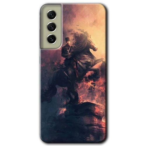 Samsung Galaxy S21 FE Kılıf Baskılı Kapak - Atatürk Portre +Tam Ekran Koruyucu