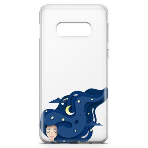Samsung Galaxy S10e Kılıf Origami Kadın Arka Kapak Koruma Desenli Full Koruyucu