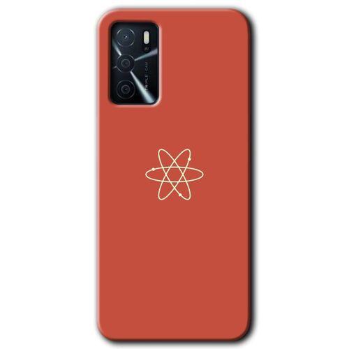 Oppo A16 Kılıf Baskılı Kapak - Atom + 5D Tam Kaplayan Cam
