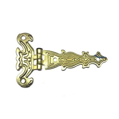 Dekoratif, Sac Tek Kuyruklu Menteşe - 40x68 Mm, Küçük, Sarı, 1 Adet