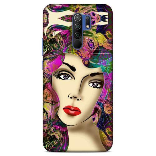 Lopard Xiaomi Redmi 9 Uyumlu Kılıf Sürreal Yüzler ♀ (17) Tasarım Kılıf Baskılı